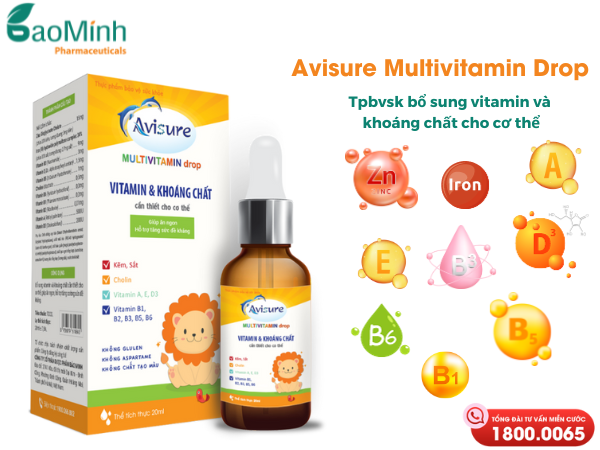 Avisure Multiviamin Drop bổ sung vitamin và khoáng chất cần thiết