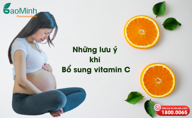Những lưu ý khi bổ sung vitamin C cho bà bầu