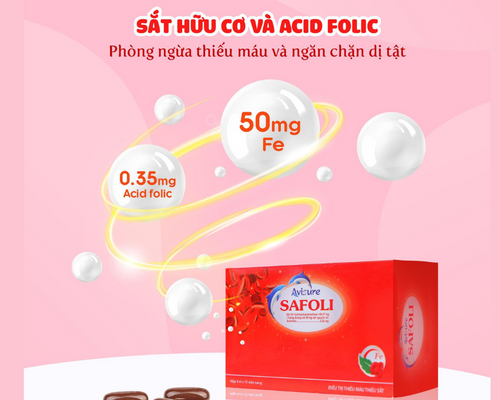 Avisure Safoli - Thuốc sắt chuyên biệt dành riêng cho phụ nữ mang thai